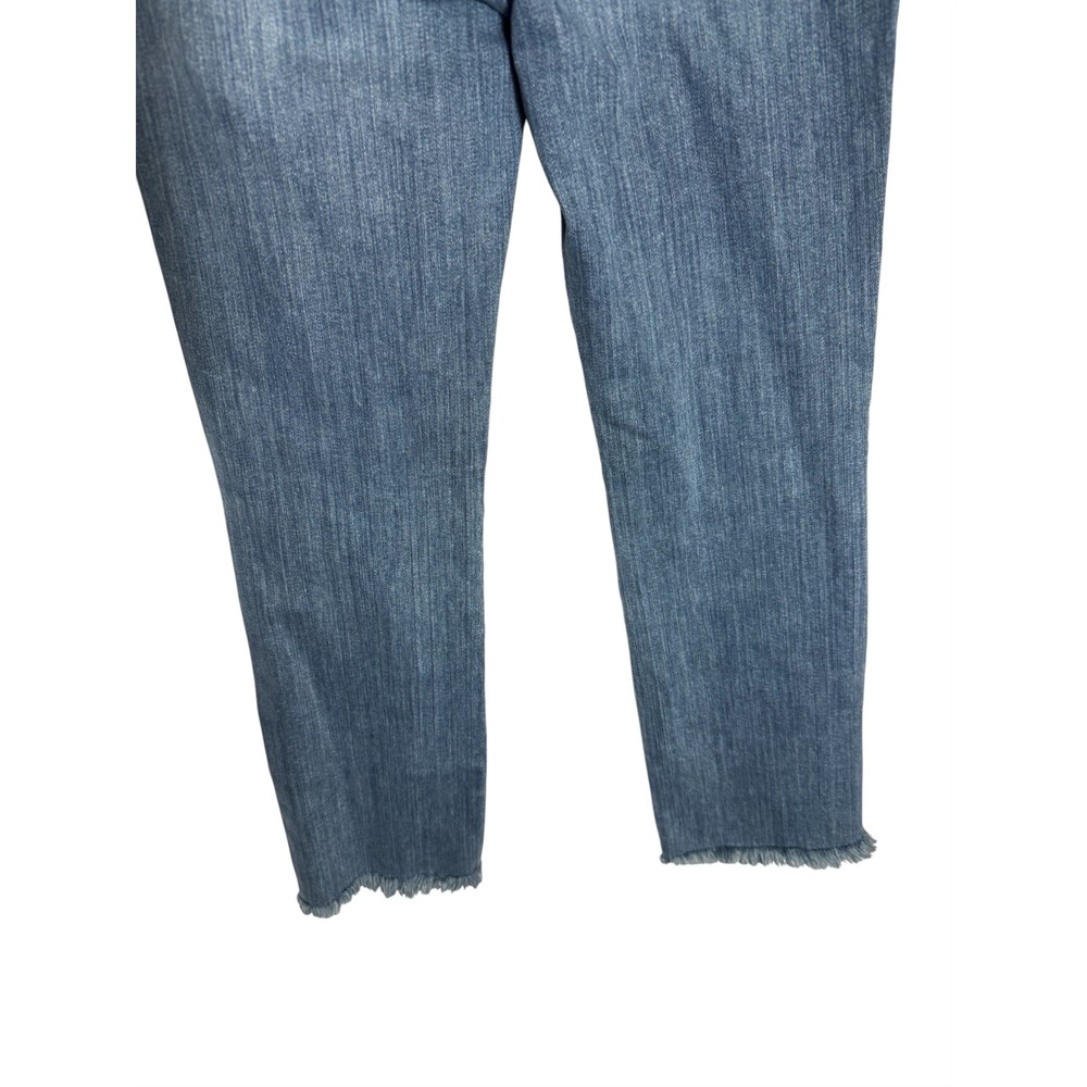 AYR Jeans The Pop Women's Blue Denim High Rise Crop Jeans Frayed Hem - long - Picture 9 of 12
